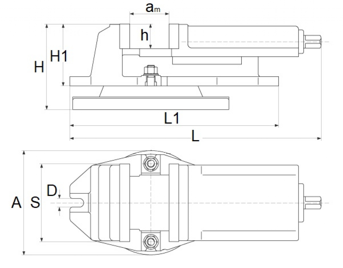 200 mm Maschinenschraubstock