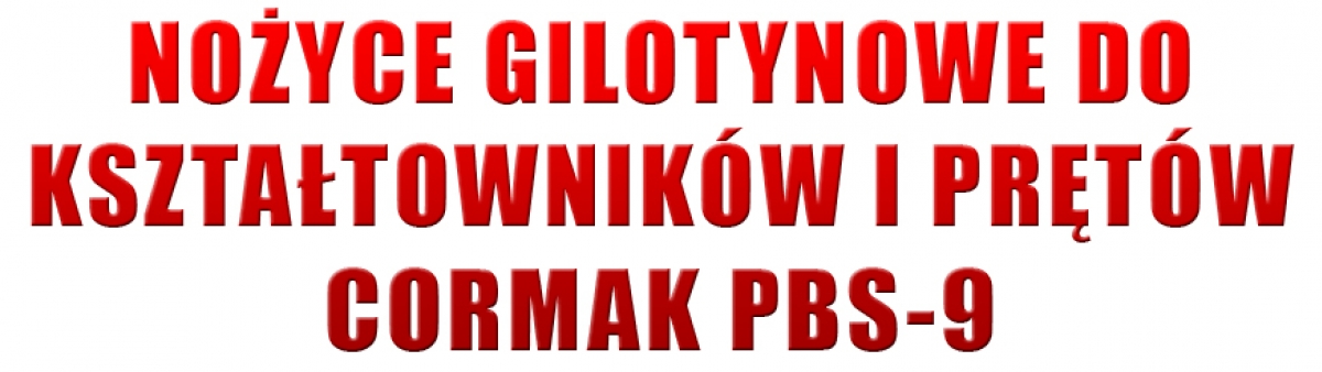 nożyce gilotynowe pbs9