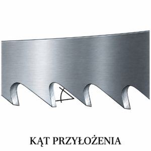 Kąt przyłożenia zęba w piłach taśmowych
