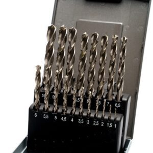 Zestaw wierteł chwyt cylindryczny DIN338 RN INOX HSSE M-19