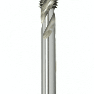 Gwintownik maszynowy DIN 376 C HSS-E Koronet – widok pionowy, spiralne rowki i chwyt maszynowy